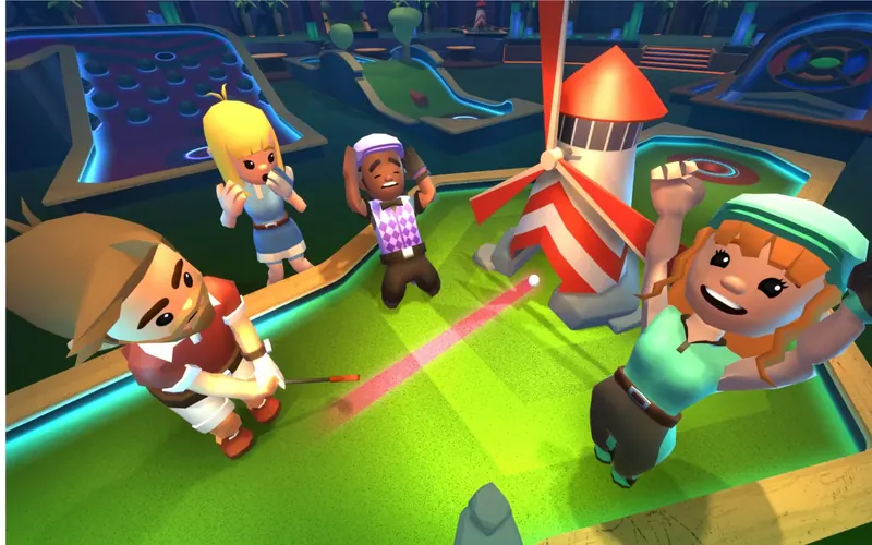 Party Putt, a TrackMan simulator game